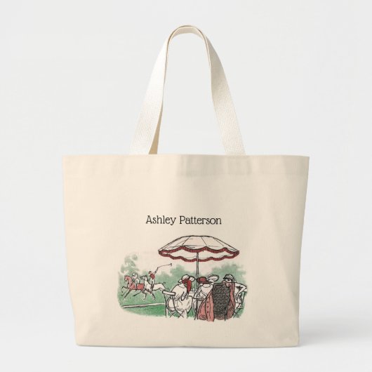  gestileerde pololmatch voor dames Lunch tekening Grote Tote Bag (Voorkant)