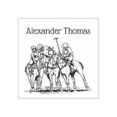 gestileerde pololmatchtekening #1 rubberstempel (Afrduk)