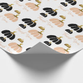 Gestileerde pompoen in zwart, wit en goud cadeaupapier (Hoek)