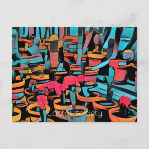 Gestileerde Postkaart Cactus Vereniging