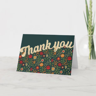 Gestileerde Protea Bloemenbloemenprint Millefleur Bedankkaart