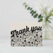 Gestileerde Protea Floral Millefleur Bedankt Briefkaart (Staand voorkant)