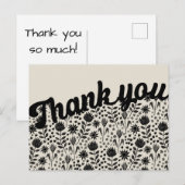 Gestileerde Protea Floral Millefleur Bedankt Briefkaart (Voorkant / Achterkant)