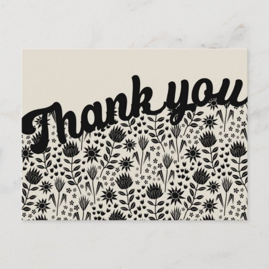 Gestileerde Protea Floral Millefleur Bedankt Briefkaart (Voorkant)