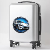 Gestileerde race-auto sticker (Koffer)