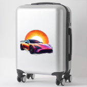 Gestileerde race-auto sticker (Koffer)