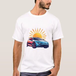 Gestileerde race-auto t-shirt