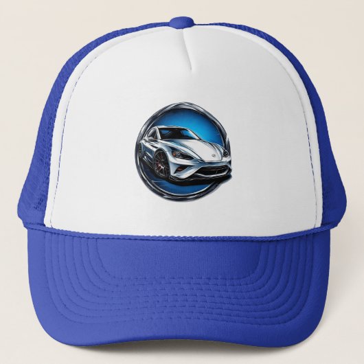 Gestileerde race-auto trucker pet (Voorkant)