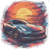 gestileerde racewagen sticker (Voorkant)