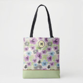 Gestileerde Retro Floral Custom Canvas tas (Voorkant)