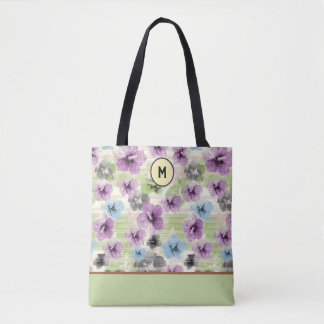 Gestileerde Retro Floral Custom Canvas tas