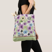 Gestileerde Retro Floral Custom Canvas tas (Dichtbij)