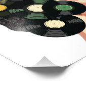 Gestileerde Retro Vinylplaat Poster Kunst (Hoek)