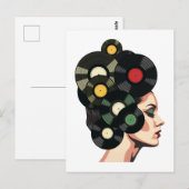 Gestileerde Retro Vinylplaat Poster Kunst Briefkaart (Voorkant / Achterkant)