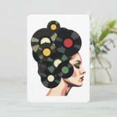 Gestileerde Retro Vinylplaat Poster Kunst Kaart (Staand voorkant)