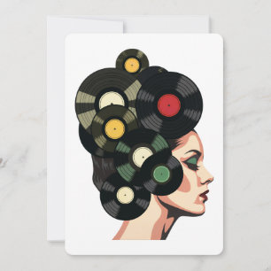 Gestileerde Retro Vinylplaat Poster Kunst Kaart