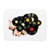 Gestileerde Retro Vinylplaat Poster Kunst Magneet (Horizontaal)