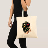 Gestileerde Retro Vinylplaat Poster Kunst Tote Bag (Voorkant (product))