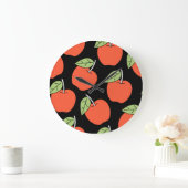 Gestileerde rode appels: helder patroon grote klok (Huis)