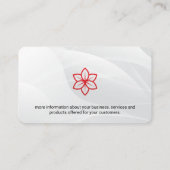 Gestileerde rode bloem Logo Visitekaartje (Achterkant)