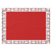 Gestileerde rode bloesems tafelkleed (Voorkant (Horizontaal))