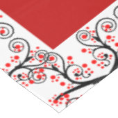 Gestileerde rode bloesems tafelkleed (Gekanteld)