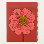Gestileerde rode klaproos gepersonaliseerd planner (Achterkant)