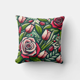 Gestileerde rode rozen met dauwdruppels kussen