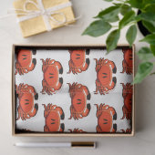 Gestileerde rode zwarte krab #2 tekening tissuepapier (Geschenk)