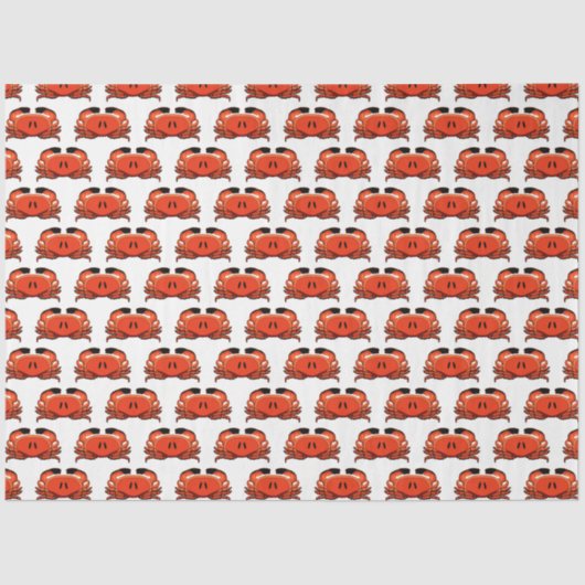 Gestileerde rode zwarte krab #2 tekening tissuepapier (Voorkant)