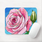 Gestileerde Roos Elegantie Muismat (Met muis)