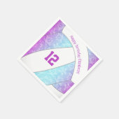 gestileerde roze paarse volleybalsport meisjes servet (Hoek)