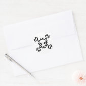 Gestileerde schedel icoon Sticker in wit (Envelop)