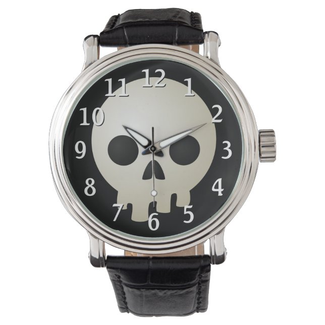 gestileerde schedels horloge (Voorkant)