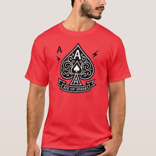 Gestileerde schoppenaas - Art-Deco Vector Embleem T-shirt (Voorkant)