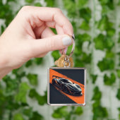 Gestileerde sportauto sleutelhanger (Hand)