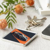 Gestileerde sportauto sleutelhanger (Zijkant)