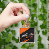 Gestileerde sportauto sleutelhanger (Hand)
