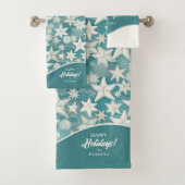 Gestileerde Starfish & Sand Dollars Patroon#25 ID1 Bad Handdoek (Insitu)