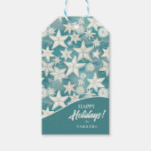 Gestileerde Starfish & Sand Dollars Patroon#25 ID1 Cadeaulabel (Voorkant)