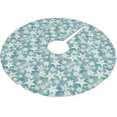 Gestileerde Starfish & Sand Dollars Patroon#25 ID1 Kerstboom Rok (Gekanteld)