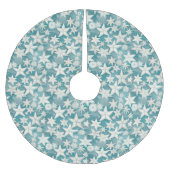 Gestileerde Starfish & Sand Dollars Patroon#25 ID1 Kerstboom Rok (Voorkant)