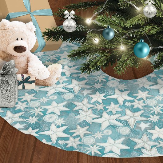 Gestileerde Starfish & Sand Dollars Patroon#25 ID1 Kerstboom Rok