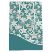 Gestileerde Starfish & Sand Dollars Patroon#25 ID1 Medium Cadeauzakje (Achterkant)