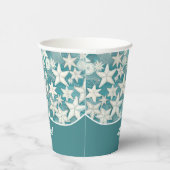 Gestileerde Starfish & Sand Dollars Patroon#25 ID1 Papieren Bekers (Rechts)
