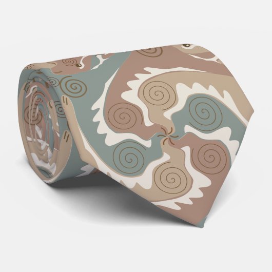 Gestileerde Swirling Hares Tesselation 6 NT Stropdas (Opgerold)