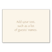 Gestileerde Tan en Bruine Bloembladeren Tafelnumme Kaart (Achterkant)