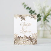 Gestileerde Tan en Bruine BloemenBladeren Kaart (Staand voorkant)