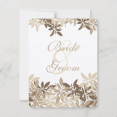 Gestileerde Tan en Bruine BloemenBladeren Kaart (Voorkant)