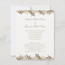 Gestileerde Tan en Bruine BloemenBladeren Kaart